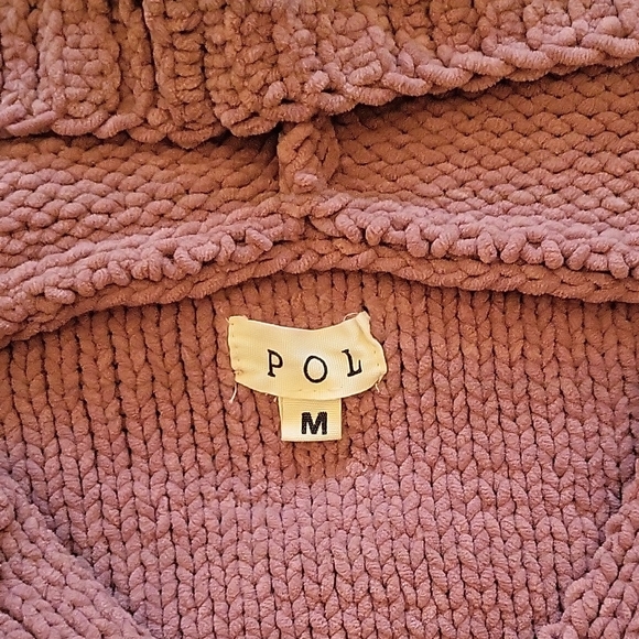 POL Pink Hooded Chenille Sweater - Picture 2 of 5